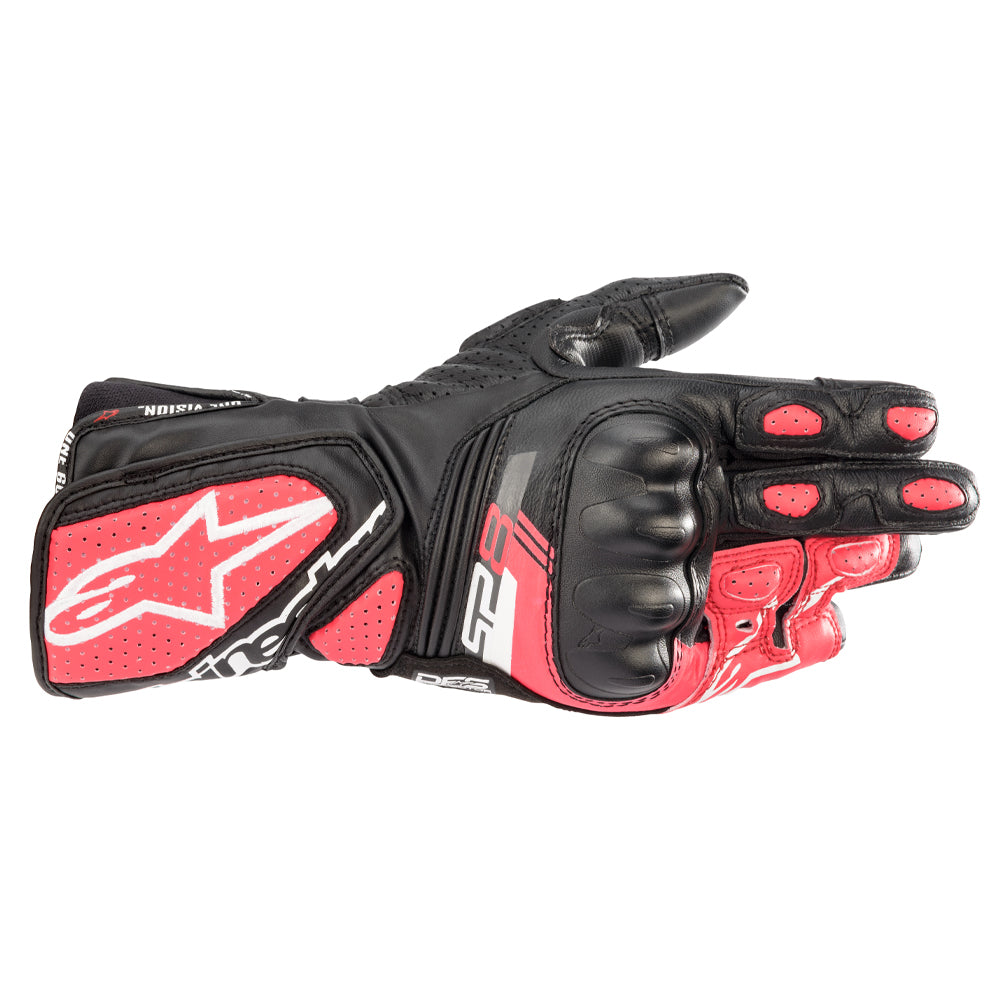 Alpinestars Stella SP-8 v3 Motorcycle Gloves b/w Diva Pink