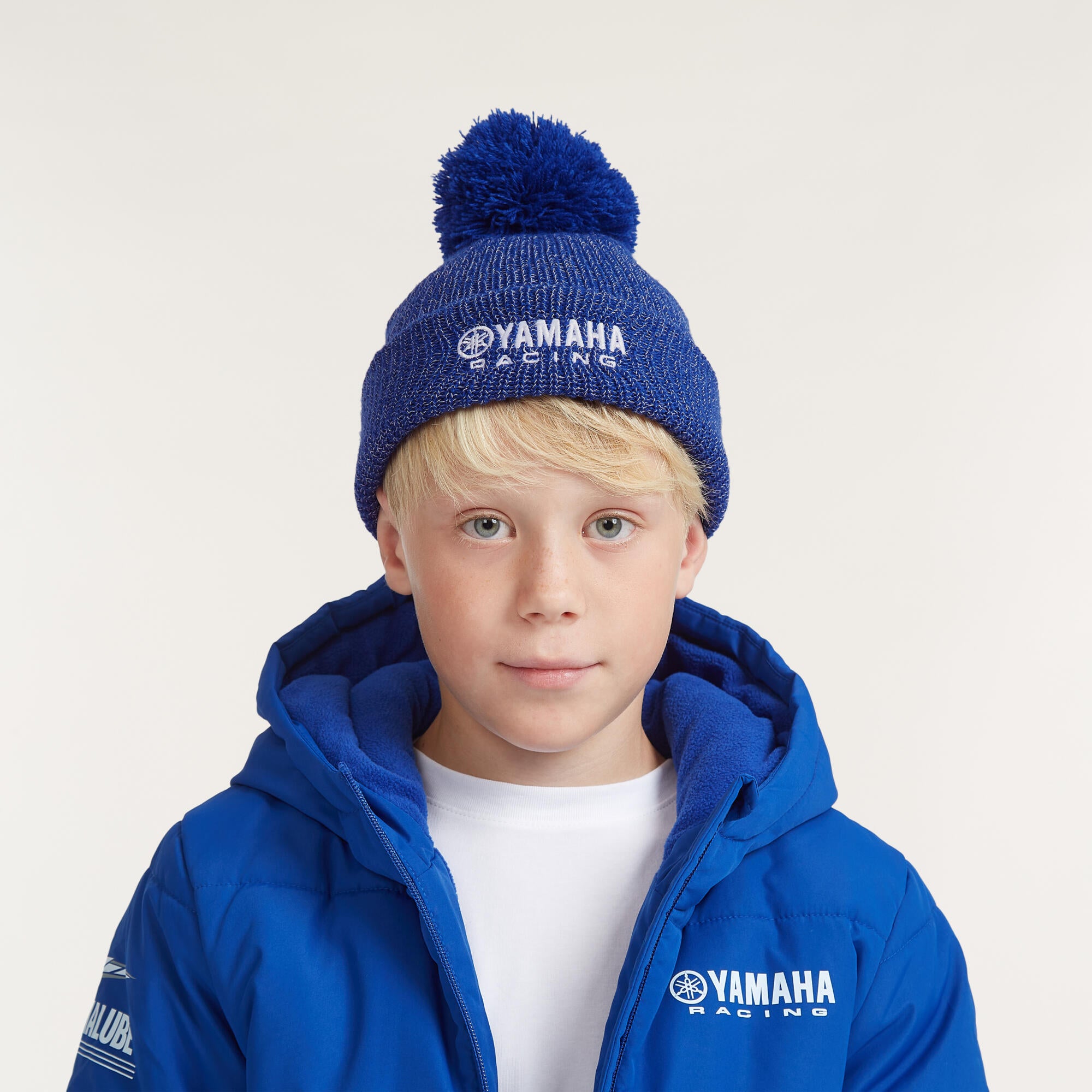 Yamaha Paddock Blue Kids Pompom Beanie image 1