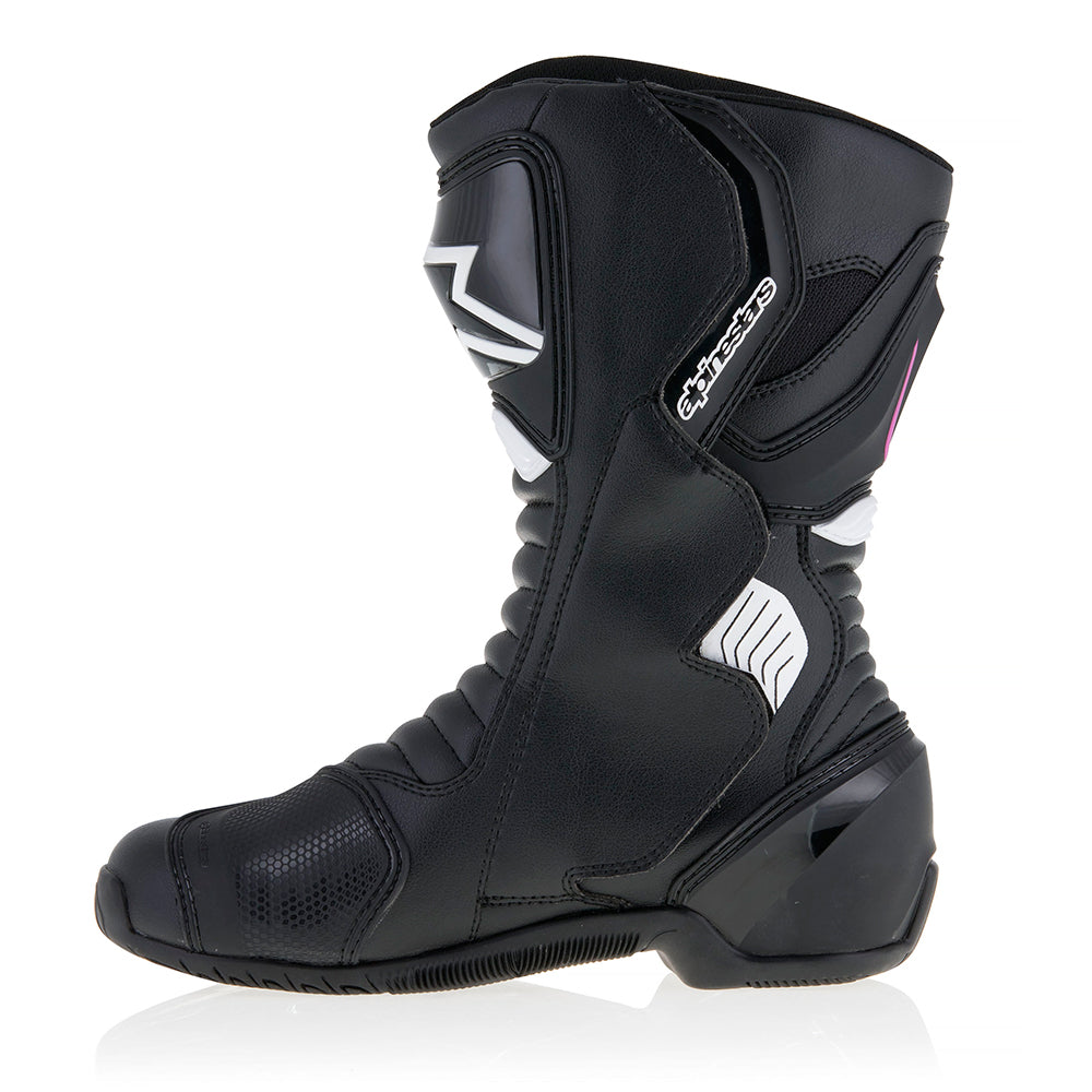 Alpinestars Stella SMX 6 v2 Motorcycle Boots Drystar Black White & Fuchsia