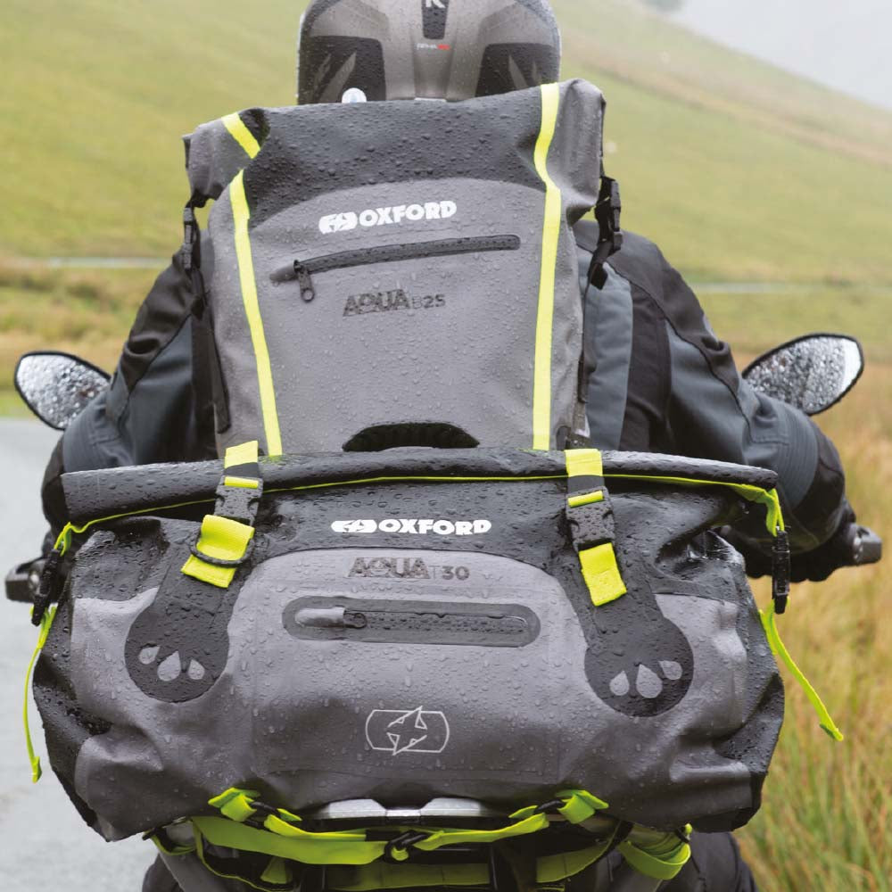 Oxford Aqua T-30 Roll Bag Black/Grey/Fluo