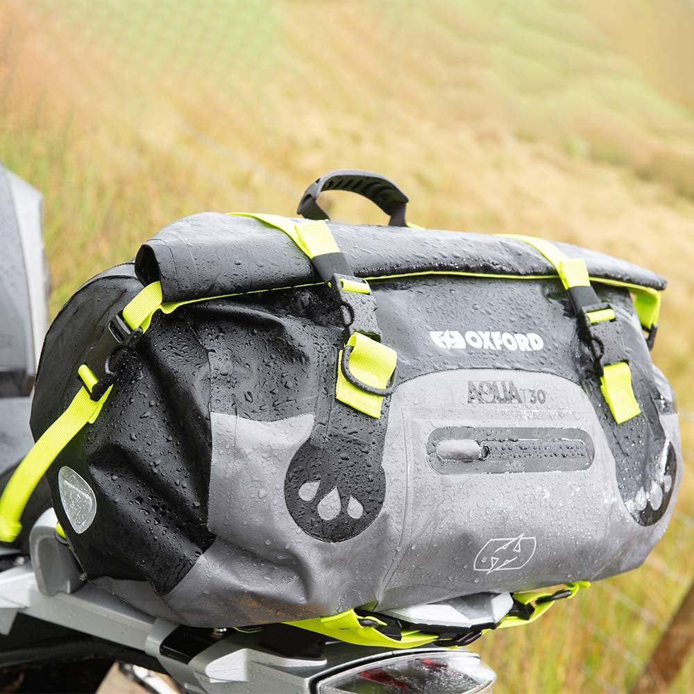 Oxford Aqua T-30 Roll Bag Black/Grey/Fluo