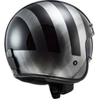 LS2 OF601 Bob Lines Black Jeans Open Face Motorcycle Helmet