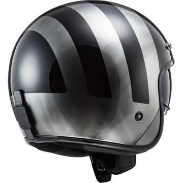 LS2 OF601 Bob Lines Black Jeans Open Face Motorcycle Helmet