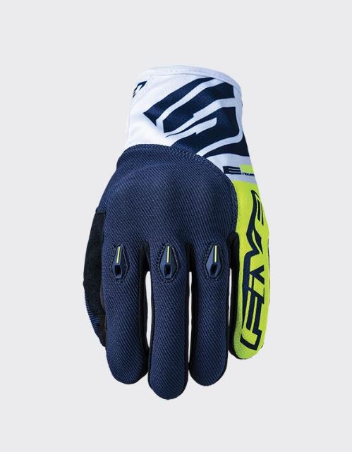 Five E3 Evo Motorcycle Gloves Fluo/Black