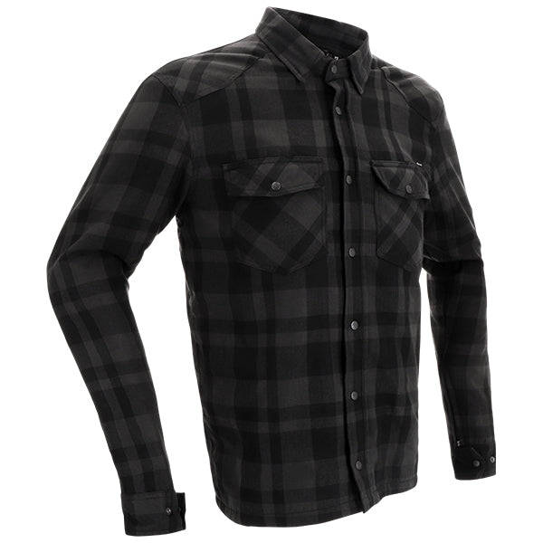 Richa Men's Forest Check Motorcycle Shirt - Black/Grey