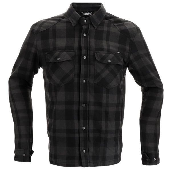 Richa Men's Forest Check Motorcycle Shirt - Black/Grey