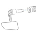 Oxford Horizon Bar End Mirror - Left
