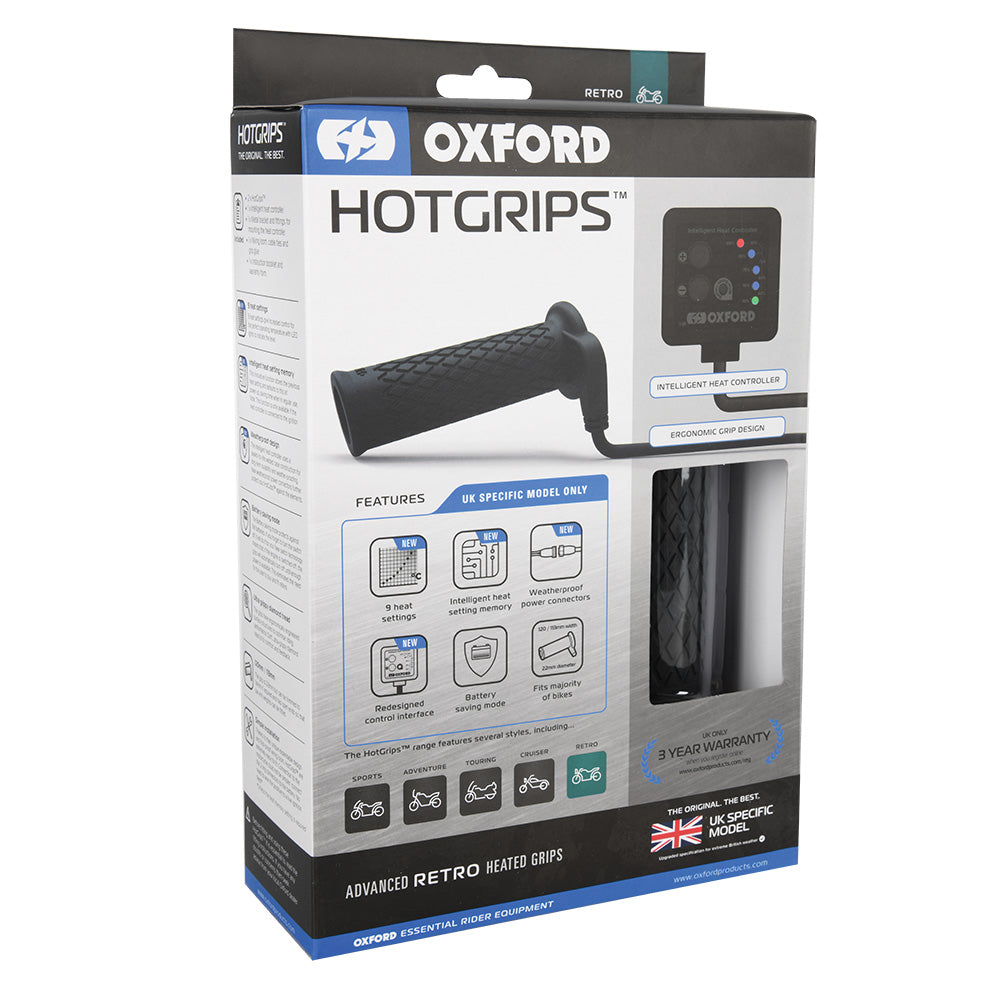 Oxford Premium Retro Hot Grips (UK Specific)