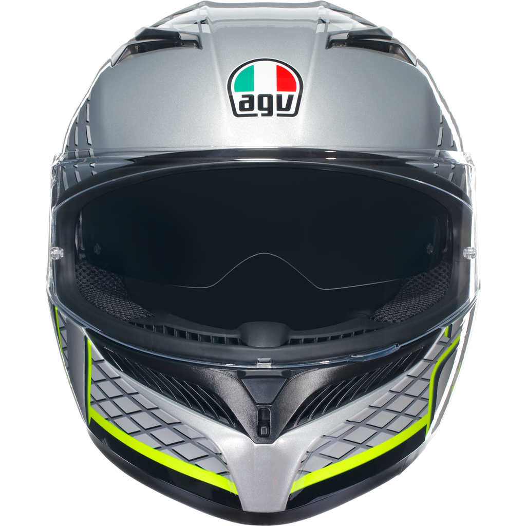 agv k3 fortify grey/fluo Motorcycle Helmet