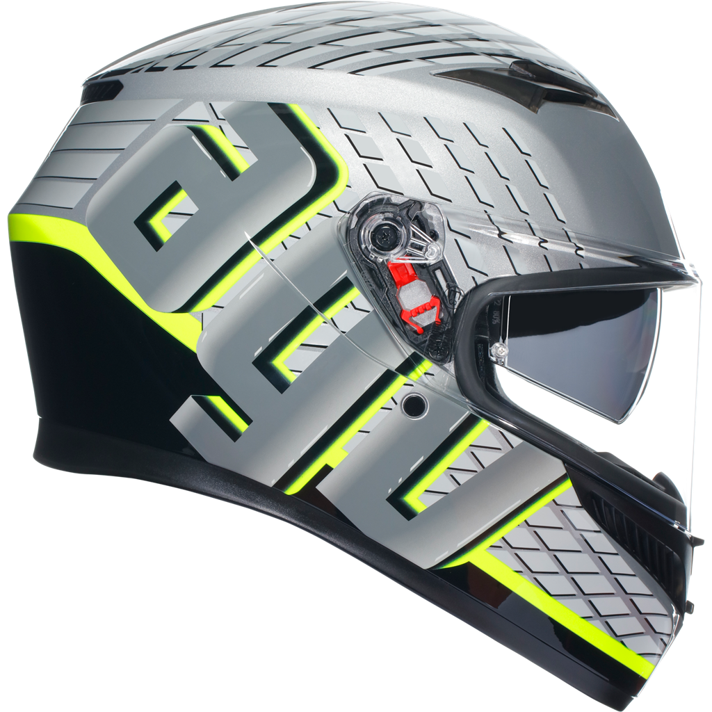 agv k3 fortify grey/fluo Motorcycle Helmet
