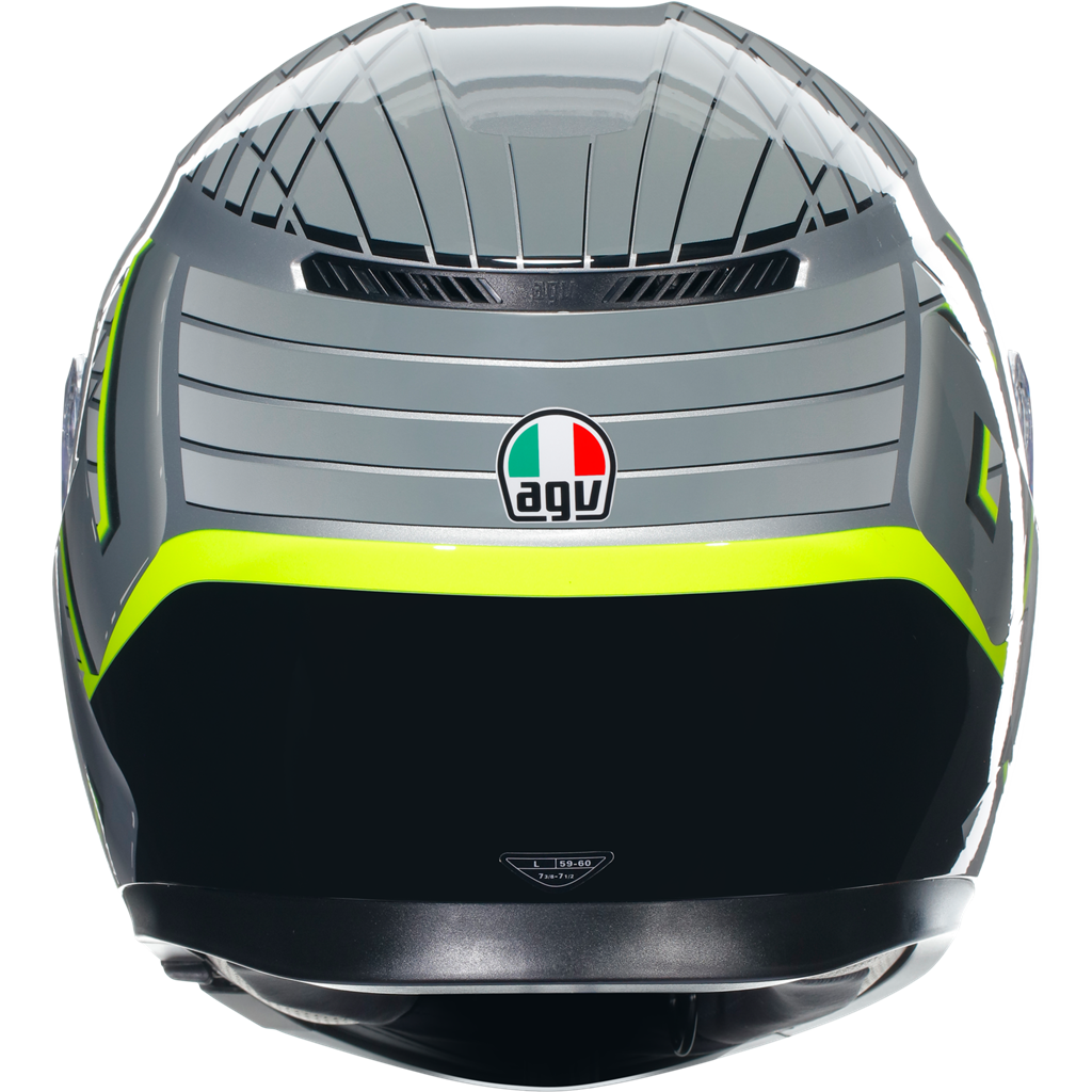 agv k3 fortify grey/fluo Motorcycle Helmet