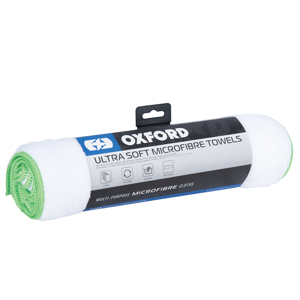 Oxford Ultra Soft Microfibre Towel - 6 Pack