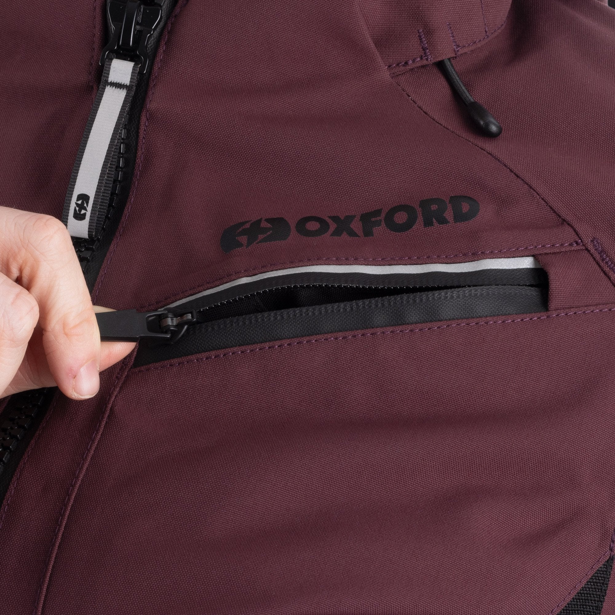 Oxford Mondial Street Dry2Dry Plum Ladies Motorcycle Jacket