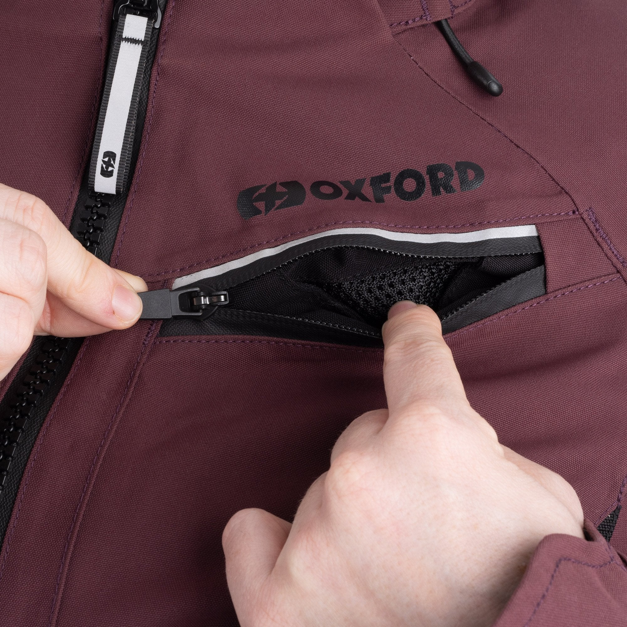 Oxford Mondial Street Dry2Dry Plum Ladies Motorcycle Jacket