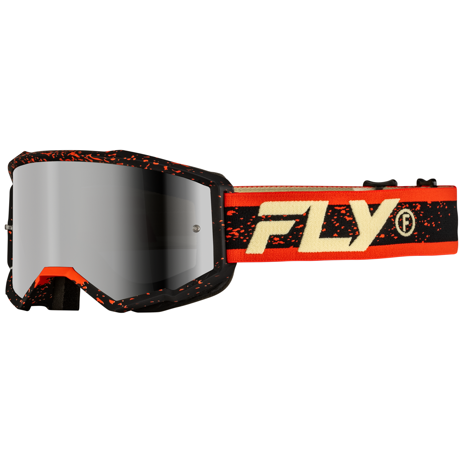 Fly Racing Zone Black & Red MX Goggles