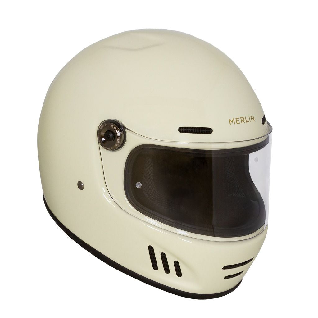 Merlin Revival Vintage White Motorcycle Helmet