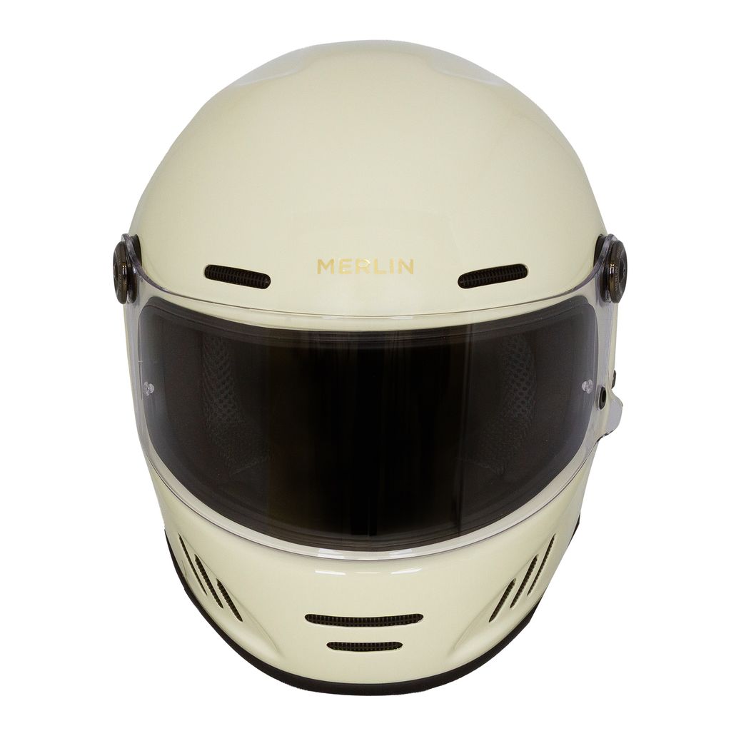 Merlin Revival Vintage White Motorcycle Helmet