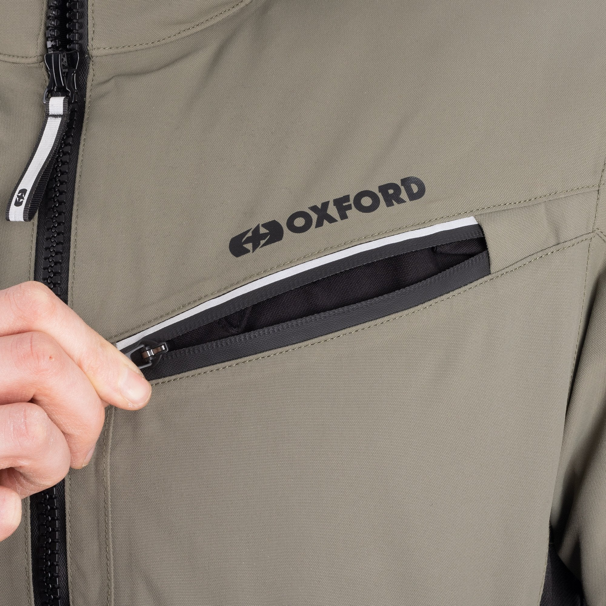 Oxford Mondial Street Dry2Dry Khaki Motorcycle Jacket
