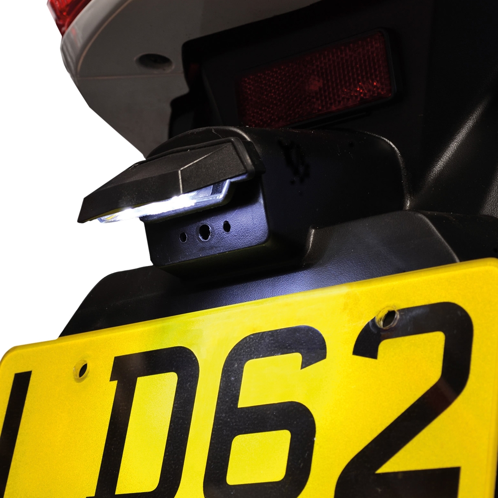 Oxford Halo Maxi LED Number Plate Light Black Mototechniks