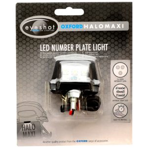 Oxford Halo Maxi LED Number Plate Light Black