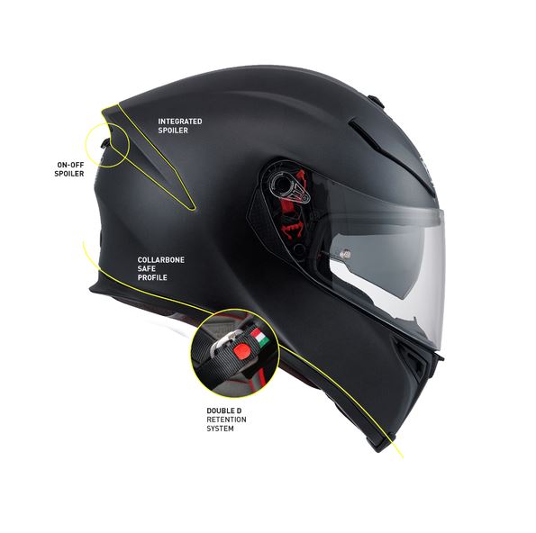 Agv matt sales black