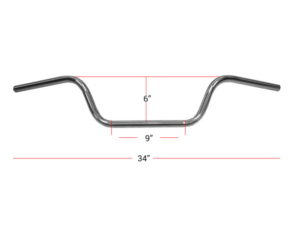 7/8" CHROME WESTERN 6" RISE HANDLEBAR