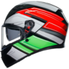 AGV K3 WING BLACK/ITALY MOTORCYCLE HELMET - Image 3