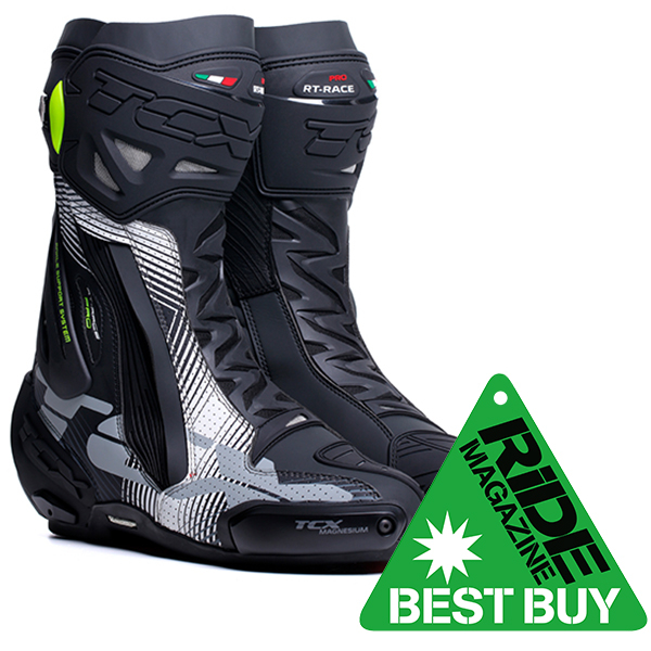 TCX MEN S RT RACE PRO AIR MOTORCYCLE BOOTS BLACK GREY FLO 378