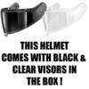 Shark D-Skwal 3 Dark Shadow Mat KMA Motorcycle Helmet - Image 4