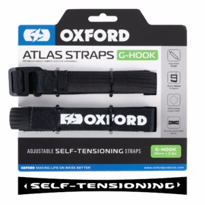 Oxford Atlas G-Hook 26mm x 2m Black (Pair)